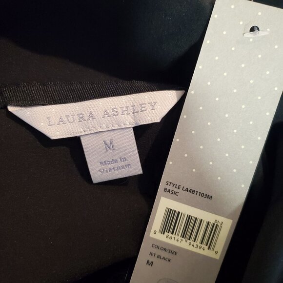 Laura Ashley Womens Medium Black Zip-Up Light Chic Jacket New WIth Tags - Picture 6 of 8